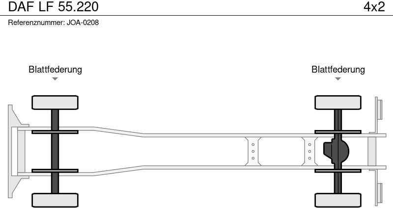 DAF LF 55.220 - Camião de caixa aberta/ Plataforma, Camião grua: foto 2 DAF LF 55.220 - Camião de caixa aberta/ Plataforma, Camião grua: foto 2