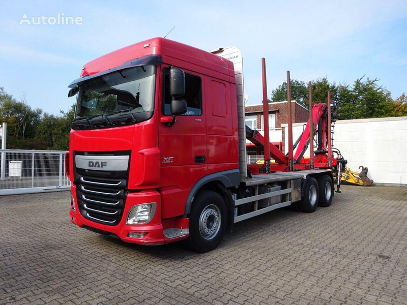 DAF XF 510 6x4 Crane EPSILON M120Z - Camião de transporte de madeira, Camião grua: foto 1 DAF XF 510 6x4 Crane EPSILON M120Z - Camião de transporte de madeira, Camião grua: foto 1