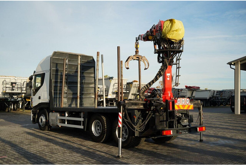Iveco STRALIS 560 / 6X4 / DO DREWNA / DO DRZEWA / DO LASU / HDS PALFIN - Camião de transporte de madeira, Camião grua: foto 4 Iveco STRALIS 560 / 6X4 / DO DREWNA / DO DRZEWA / DO LASU / HDS PALFIN - Camião de transporte de madeira, Camião grua: foto 4