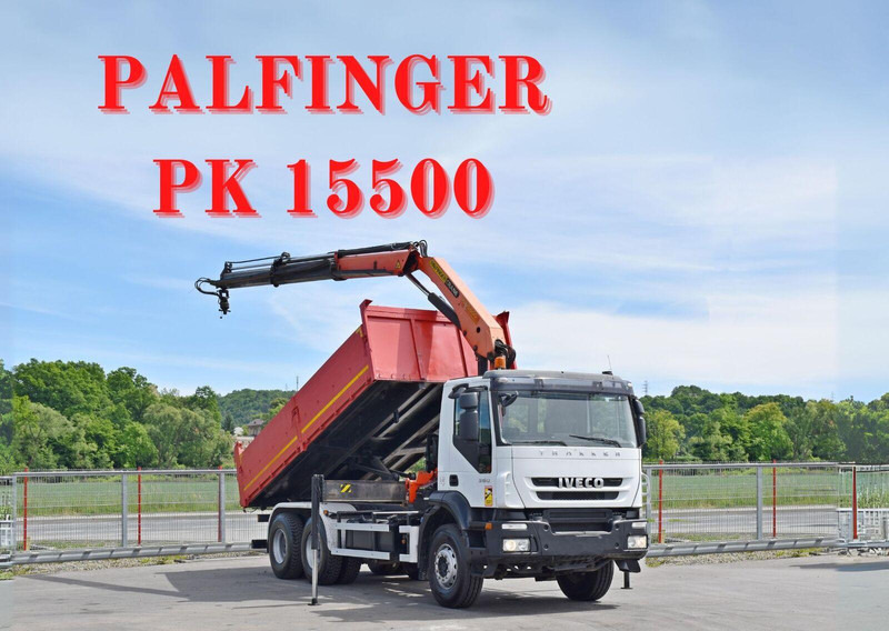 Iveco TRAKKER 360 * KIPPER 5,60 m * PK 15500 + FUNK * 6x4 - Camião basculante, Camião grua: foto 1 Iveco TRAKKER 360 * KIPPER 5,60 m * PK 15500 + FUNK * 6x4 - Camião basculante, Camião grua: foto 1