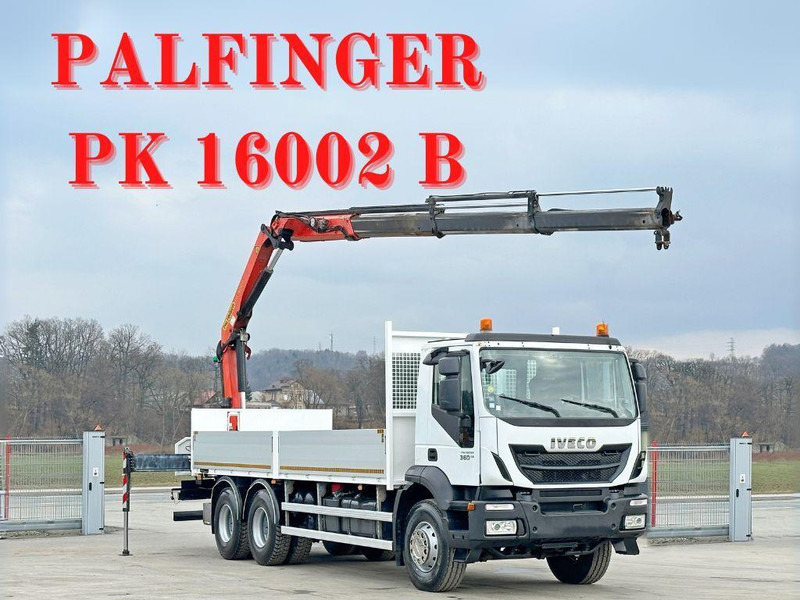 Iveco TRAKKER 360 * PRITSCHE 6,80* PK 16002 B+FUNK*6x4 - Camião de caixa aberta/ Plataforma, Camião grua: foto 1 Iveco TRAKKER 360 * PRITSCHE 6,80* PK 16002 B+FUNK*6x4 - Camião de caixa aberta/ Plataforma, Camião grua: foto 1