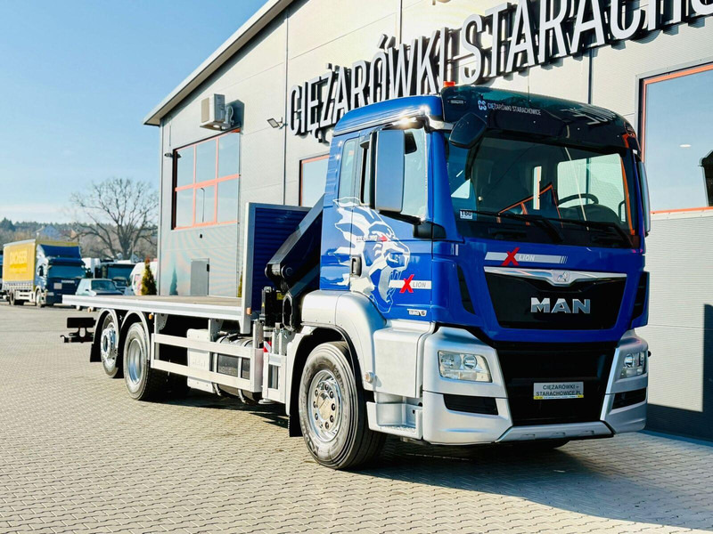 MAN MAN TGS 26.360 // E6 // 6x2 // platforma laweta 7,2m z HDs HMF 1 - Camião de caixa aberta/ Plataforma, Camião grua: foto 4 MAN MAN TGS 26.360 // E6 // 6x2 // platforma laweta 7,2m z HDs HMF 1 - Camião de caixa aberta/ Plataforma, Camião grua: foto 4