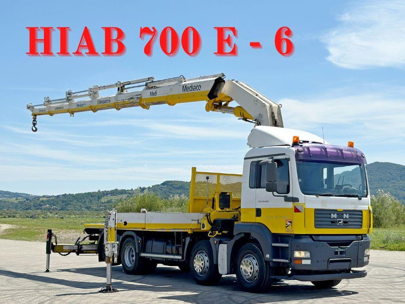 MAN TGA 35.430 * HIAB 700 E - 6 + FUNK* TOPZUSTAND - Camião de caixa aberta/ Plataforma, Camião grua: foto 1 MAN TGA 35.430 * HIAB 700 E - 6 + FUNK* TOPZUSTAND - Camião de caixa aberta/ Plataforma, Camião grua: foto 1