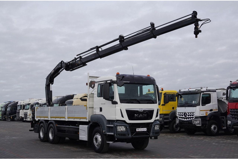 MAN TGS 26.400 / 6x4 / SKRZYNIOWY - 6,5M / HDS HIAB 188 4xwysów 13 M - Camião de caixa aberta/ Plataforma, Camião grua: foto 4 MAN TGS 26.400 / 6x4 / SKRZYNIOWY - 6,5M / HDS HIAB 188 4xwysów 13 M - Camião de caixa aberta/ Plataforma, Camião grua: foto 4