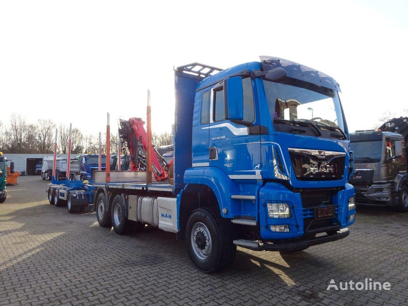 MAN TGS 28.500 6x4 Log truck + Crane Epsilon + Trailer - Camião de transporte de madeira, Camião grua: foto 2 MAN TGS 28.500 6x4 Log truck + Crane Epsilon + Trailer - Camião de transporte de madeira, Camião grua: foto 2