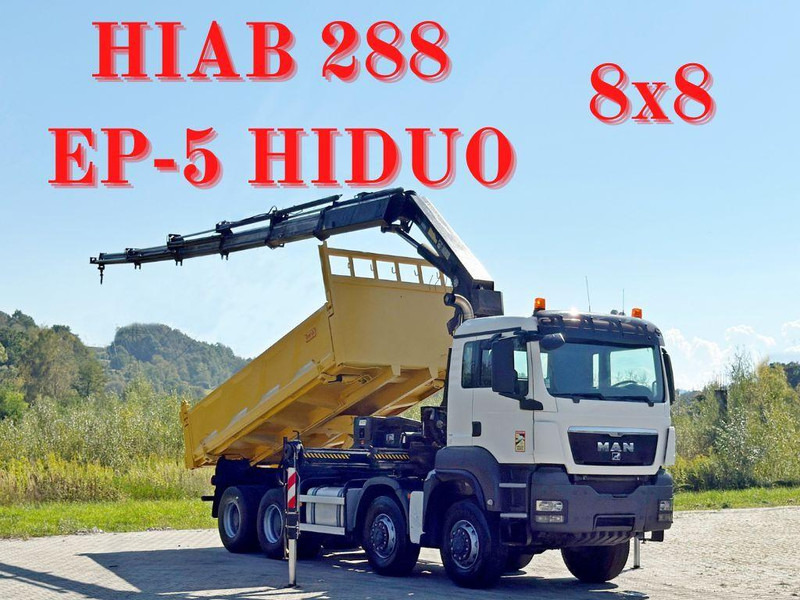 MAN TGS 32.510 * HIAB 288 EP - 5HIDUO/ FUNK * 8x8 - Camião basculante, Camião grua: foto 1 MAN TGS 32.510 * HIAB 288 EP - 5HIDUO/ FUNK * 8x8 - Camião basculante, Camião grua: foto 1