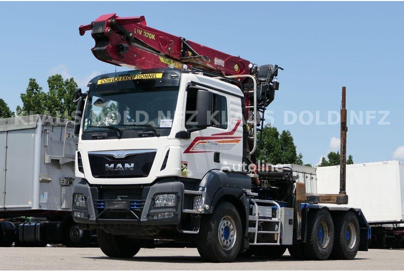 MAN TGS 33.500 - Timper truck+crane - Camião de transporte de madeira, Camião grua: foto 1 MAN TGS 33.500 - Timper truck+crane - Camião de transporte de madeira, Camião grua: foto 1