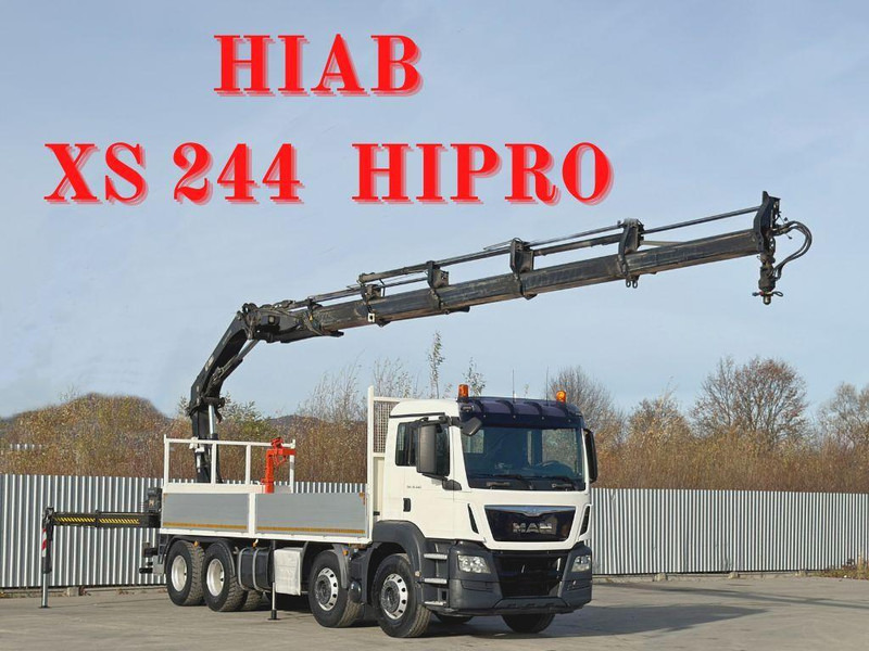 MAN TGS 35.440 * HIAB XS 244 HIPRO +FUNK / 8x4 - Camião de caixa aberta/ Plataforma, Camião grua: foto 1 MAN TGS 35.440 * HIAB XS 244 HIPRO +FUNK / 8x4 - Camião de caixa aberta/ Plataforma, Camião grua: foto 1