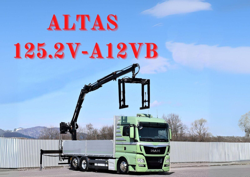 MAN TGX 26.440 Pritsche 6,60 m* ATLAS 125.2V-A12VB - Camião de caixa aberta/ Plataforma, Camião grua: foto 1 MAN TGX 26.440 Pritsche 6,60 m* ATLAS 125.2V-A12VB - Camião de caixa aberta/ Plataforma, Camião grua: foto 1