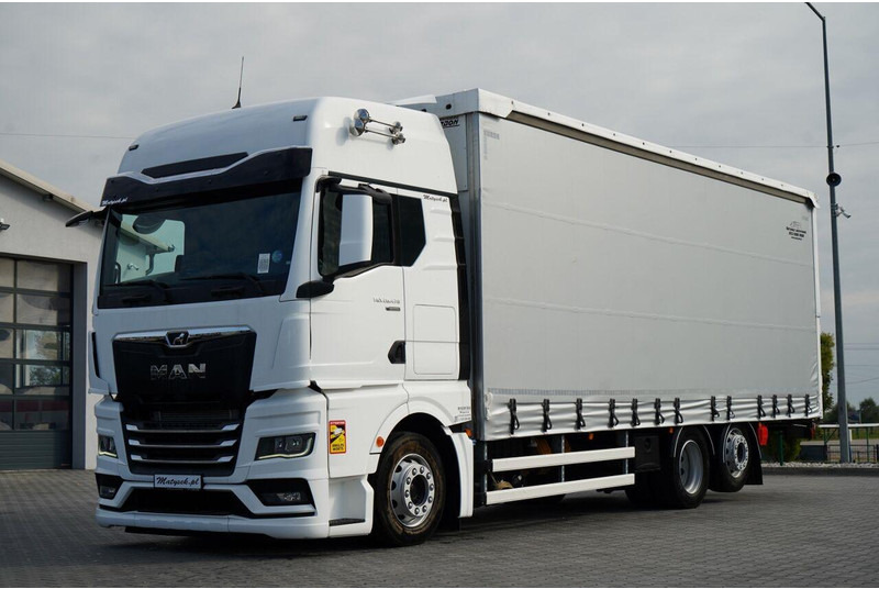 MAN TGX 26.470 / 6x2 / FIRANKA / SOLÓWKA / 6x2 / 120 m3 / OŚ PODNOSZ - Camião de lona: foto 1 MAN TGX 26.470 / 6x2 / FIRANKA / SOLÓWKA / 6x2 / 120 m3 / OŚ PODNOSZ - Camião de lona: foto 1