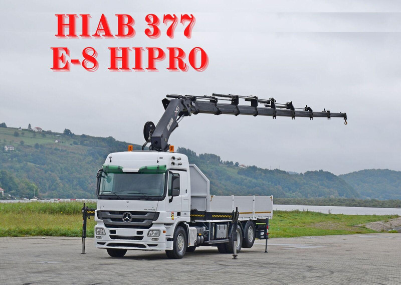 Mercedes-Benz ACTROS 2544 - Camião de caixa aberta/ Plataforma, Camião grua: foto 1 Mercedes-Benz ACTROS 2544 - Camião de caixa aberta/ Plataforma, Camião grua: foto 1