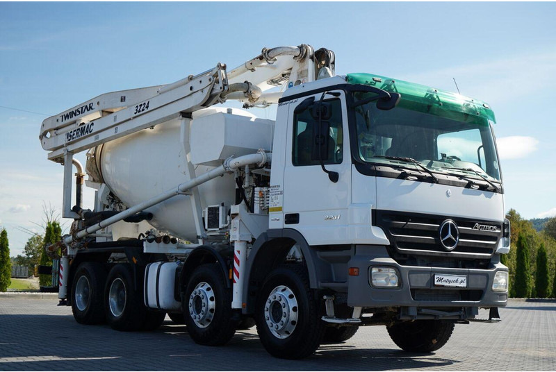 Mercedes-Benz ACTROS 3241 / POMPOGRUSZKA / 8X4 / BETONIARKA + POMPA SERMAC 3Z2 - Camião betoneira: foto 1 Mercedes-Benz ACTROS 3241 / POMPOGRUSZKA / 8X4 / BETONIARKA + POMPA SERMAC 3Z2 - Camião betoneira: foto 1
