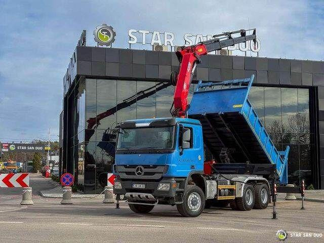 Mercedes-Benz ACTROS 3341 6x6 HMF 4220 K4 CRANE KIPPER - Camião basculante, Camião grua: foto 1 Mercedes-Benz ACTROS 3341 6x6 HMF 4220 K4 CRANE KIPPER - Camião basculante, Camião grua: foto 1