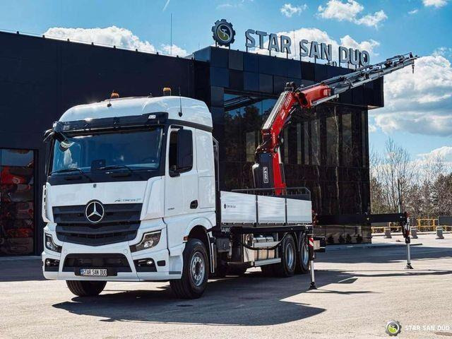 Mercedes-Benz ACTROS 3351 NEW 6x4 Fassi F485 Crane - Camião de caixa aberta/ Plataforma, Camião grua: foto 1 Mercedes-Benz ACTROS 3351 NEW 6x4 Fassi F485 Crane - Camião de caixa aberta/ Plataforma, Camião grua: foto 1