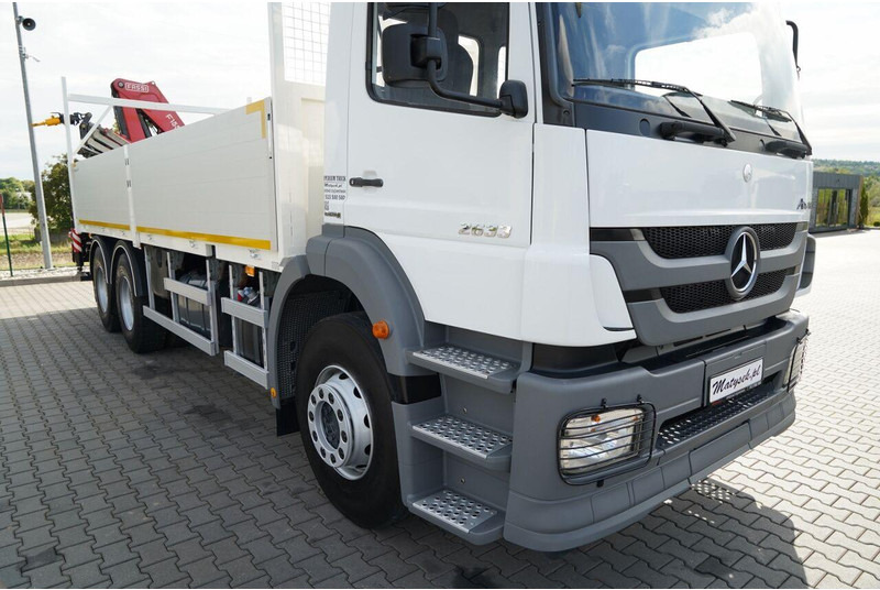 Camião de caixa aberta/ Plataforma, Camião grua Mercedes-Benz / AXOR 2633 / 6X4 / SKRZYNIOWY - 6,55 M / MOCNA PODŁOGA / HDS FA: foto 15