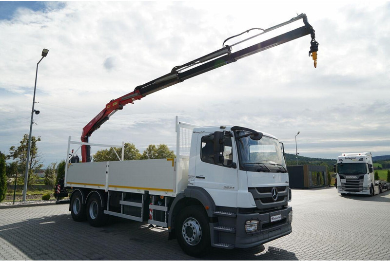 Camião de caixa aberta/ Plataforma, Camião grua Mercedes-Benz / AXOR 2633 / 6X4 / SKRZYNIOWY - 6,55 M / MOCNA PODŁOGA / HDS FA: foto 8