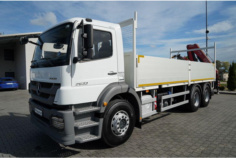 Camião de caixa aberta/ Plataforma, Camião grua Mercedes-Benz / AXOR 2633 / 6X4 / SKRZYNIOWY - 6,55 M / MOCNA PODŁOGA / HDS FA: foto 10