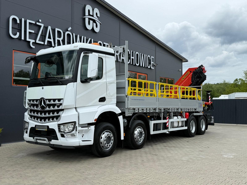 Mercedes-Benz Arocs Actros 3236 // E6 // 8x4 // Palfinger PK4800 - Camião de caixa aberta/ Plataforma, Camião grua: foto 1 Mercedes-Benz Arocs Actros 3236 // E6 // 8x4 // Palfinger PK4800 - Camião de caixa aberta/ Plataforma, Camião grua: foto 1
