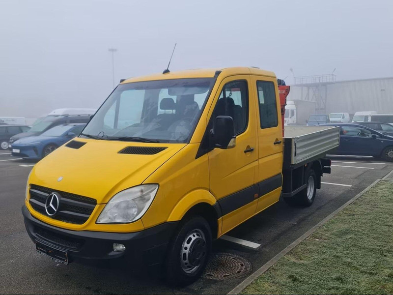 Mercedes-Benz Sprinter 519 CDI Doka - Flatbed truck + crane - Camião de caixa aberta/ Plataforma, Camião grua: foto 1 Mercedes-Benz Sprinter 519 CDI Doka - Flatbed truck + crane - Camião de caixa aberta/ Plataforma, Camião grua: foto 1