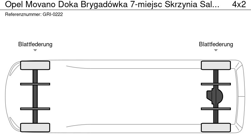 Carrinha de caixa aberta, Carrinha cabine dupla Opel Movano Doka Brygadówka 7-miejsc Skrzynia Salon PL: foto 14