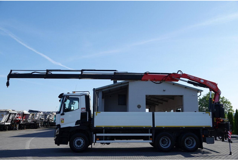 Renault C 380 / 6X4 / SKRZYNIOWY 6.4 M / + HDS FASSI F175A / MAX UDŹWIG - Camião de caixa aberta/ Plataforma, Camião grua: foto 5 Renault C 380 / 6X4 / SKRZYNIOWY 6.4 M / + HDS FASSI F175A / MAX UDŹWIG - Camião de caixa aberta/ Plataforma, Camião grua: foto 5