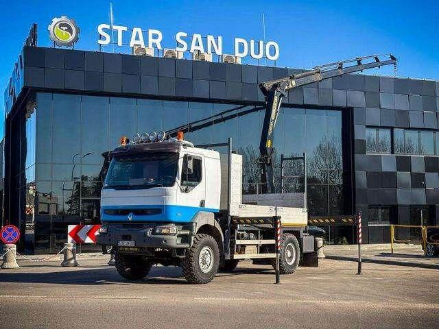 Renault KERAX 270 4x4 PALFINGER PK 16502 CRANE WINCH - Camião de caixa aberta/ Plataforma, Camião grua: foto 1 Renault KERAX 270 4x4 PALFINGER PK 16502 CRANE WINCH - Camião de caixa aberta/ Plataforma, Camião grua: foto 1