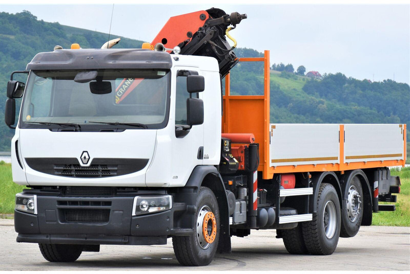 Renault PREMIUM 430 DXI* FUNK * TOPZUSTAND - Camião de caixa aberta/ Plataforma, Camião grua: foto 4 Renault PREMIUM 430 DXI* FUNK * TOPZUSTAND - Camião de caixa aberta/ Plataforma, Camião grua: foto 4