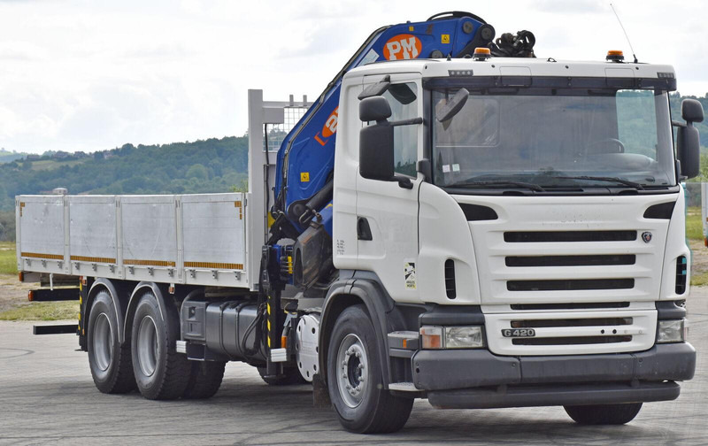 Scania G 420 - Camião de caixa aberta/ Plataforma, Camião grua: foto 4 Scania G 420 - Camião de caixa aberta/ Plataforma, Camião grua: foto 4