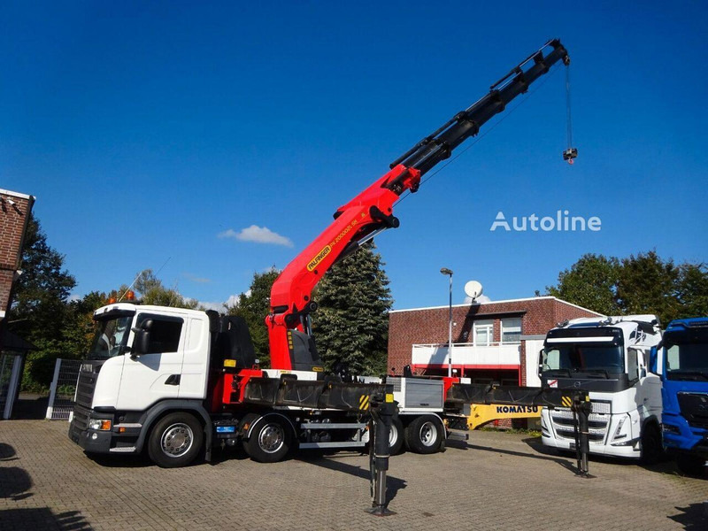 Scania G410 - Flatbed+crane - Camião de caixa aberta/ Plataforma, Camião grua: foto 5 Scania G410 - Flatbed+crane - Camião de caixa aberta/ Plataforma, Camião grua: foto 5