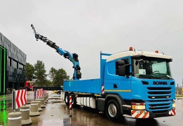 Scania G450 6x4 PALFINGER PK 42002 SH Fly Jib Crane - Camião de caixa aberta/ Plataforma, Camião grua: foto 3 Scania G450 6x4 PALFINGER PK 42002 SH Fly Jib Crane - Camião de caixa aberta/ Plataforma, Camião grua: foto 3
