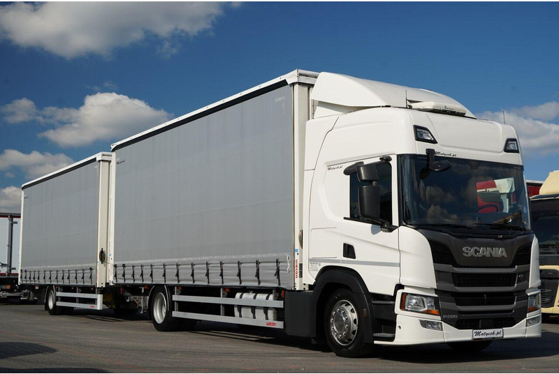 Scania P 280 / TANDEM / 4X2 / MEGA / I-PARK COOL / PRZYCZEPA WECON / S - Camião de lona: foto 1 Scania P 280 / TANDEM / 4X2 / MEGA / I-PARK COOL / PRZYCZEPA WECON / S - Camião de lona: foto 1