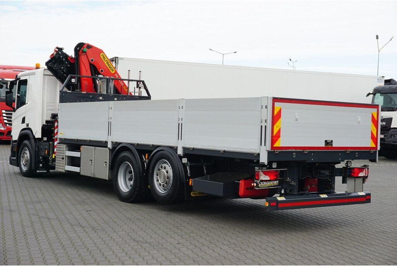 Scania P 410 / 6 X 2 / SKRZYNIOWY + HDS / PALFINGER PK 24 001 / OŚ SKRĘ - Camião de caixa aberta/ Plataforma, Camião grua: foto 5 Scania P 410 / 6 X 2 / SKRZYNIOWY + HDS / PALFINGER PK 24 001 / OŚ SKRĘ - Camião de caixa aberta/ Plataforma, Camião grua: foto 5