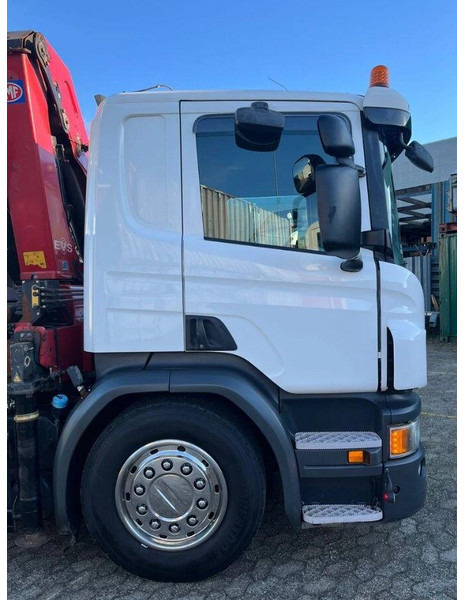 Camião de caixa aberta/ Plataforma, Camião grua Scania P450 8x2 Flatbed + Crane HMF 2620-K6: foto 14