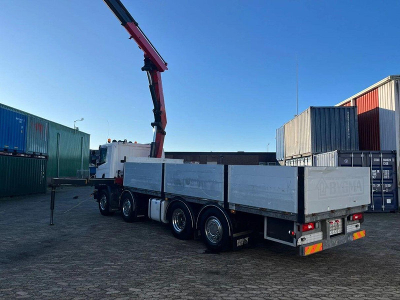 Camião de caixa aberta/ Plataforma, Camião grua Scania P450 8x2 Flatbed + Crane HMF 2620-K6: foto 16