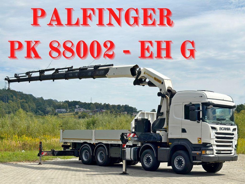 Scania R 500 * PK 88002 - EH G + FUNK * 8x4 *TOPZUSTAND - Camião de caixa aberta/ Plataforma, Camião grua: foto 1 Scania R 500 * PK 88002 - EH G + FUNK * 8x4 *TOPZUSTAND - Camião de caixa aberta/ Plataforma, Camião grua: foto 1