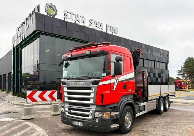 Camião de caixa aberta/ Plataforma, Camião grua Scania R500 6x2 PALFINGER PK 29002 Crane Kran: foto 9