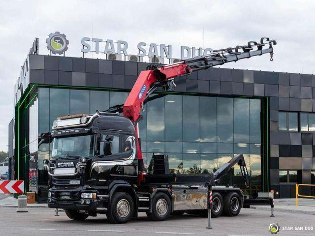 Scania R580 8x4 HMF 5020-K6, JOAB L20 5200AK Hooklift - Camião polibenne, Camião grua: foto 1 Scania R580 8x4 HMF 5020-K6, JOAB L20 5200AK Hooklift - Camião polibenne, Camião grua: foto 1