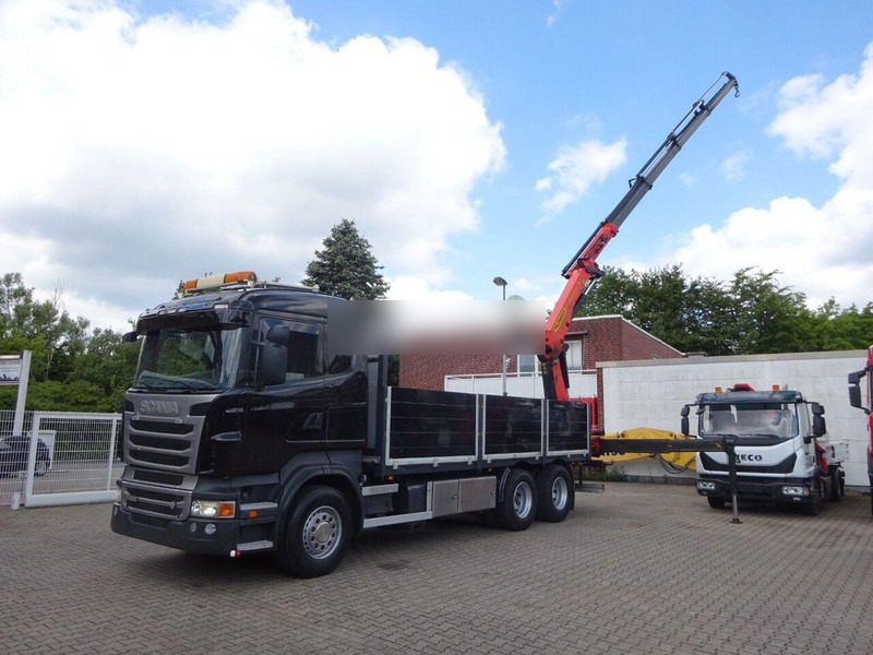 Scania R620 V8 - Flatbed+crane - Camião de caixa aberta/ Plataforma, Camião grua: foto 4 Scania R620 V8 - Flatbed+crane - Camião de caixa aberta/ Plataforma, Camião grua: foto 4
