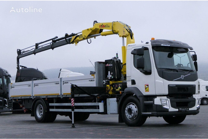 Volvo FE 280 - Camião de caixa aberta/ Plataforma, Camião grua: foto 1 Volvo FE 280 - Camião de caixa aberta/ Plataforma, Camião grua: foto 1