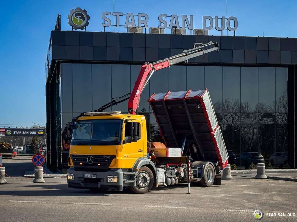 Mercedes-Benz AXOR 1824 4x2 HMF 975 HDS Crane Rotator Kipper Mercedes-Benz AXOR 1824 4x2 HMF 975 HDS Crane Rotator Kipper - Camião grua, Camião basculante: foto 1 Mercedes-Benz AXOR 1824 4x2 HMF 975 HDS Crane Rotator Kipper Mercedes-Benz AXOR 1824 4x2 HMF 975 HDS Crane Rotator Kipper - Camião grua, Camião basculante: foto 1