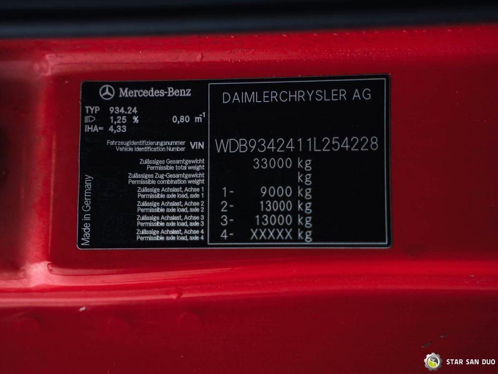 Tractor Mercedes-Benz ACTROS 2648 6x4 PALFINGER PK 29002 EURO 5 JIB: foto 17