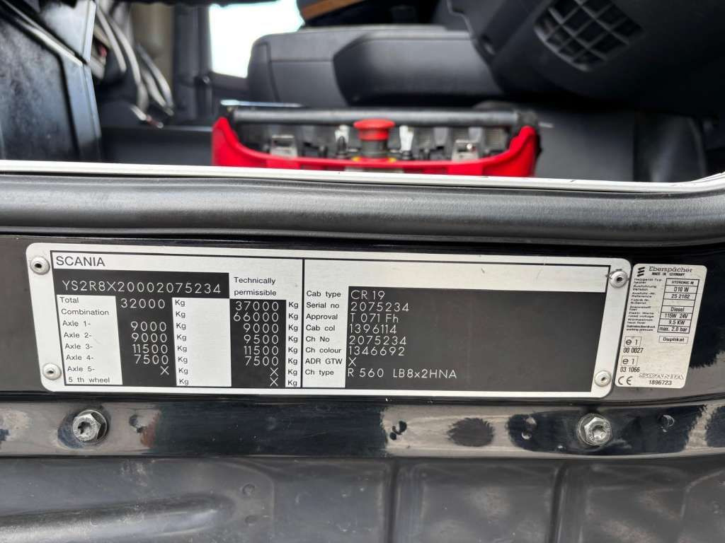 Tractor Scania  R560 8x2 PALFINGER PK 92002 SH Fly Jib Winch 5t: foto 26