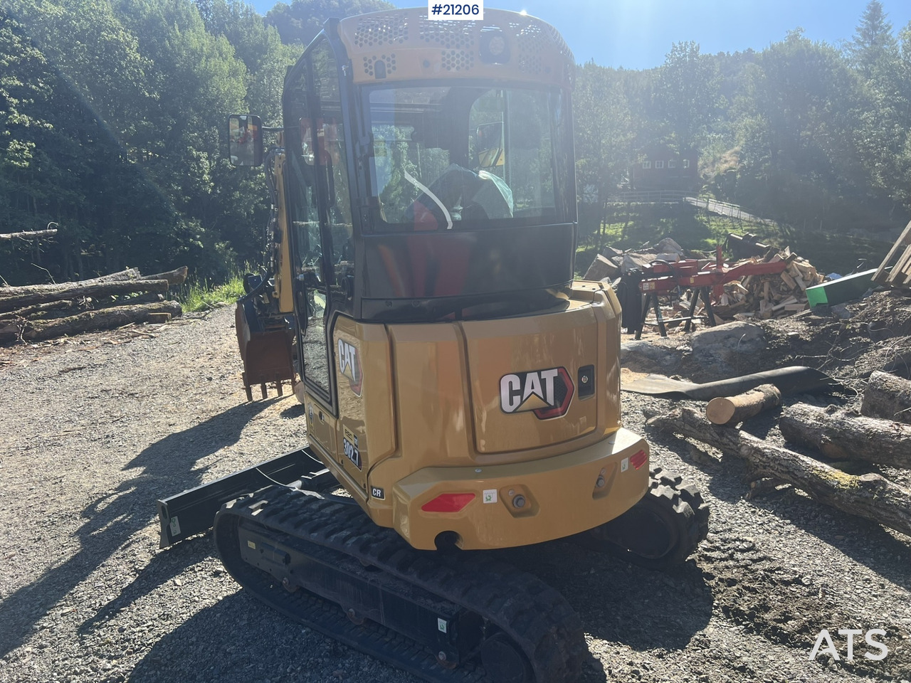 Caterpillar 302.7 CR gravemaskin m/ rototilt, pusseskuff,graveskuffe,klype og grøfteskuffe - Mini escavadeira: foto 3 Caterpillar 302.7 CR gravemaskin m/ rototilt, pusseskuff,graveskuffe,klype og grøfteskuffe - Mini escavadeira: foto 3