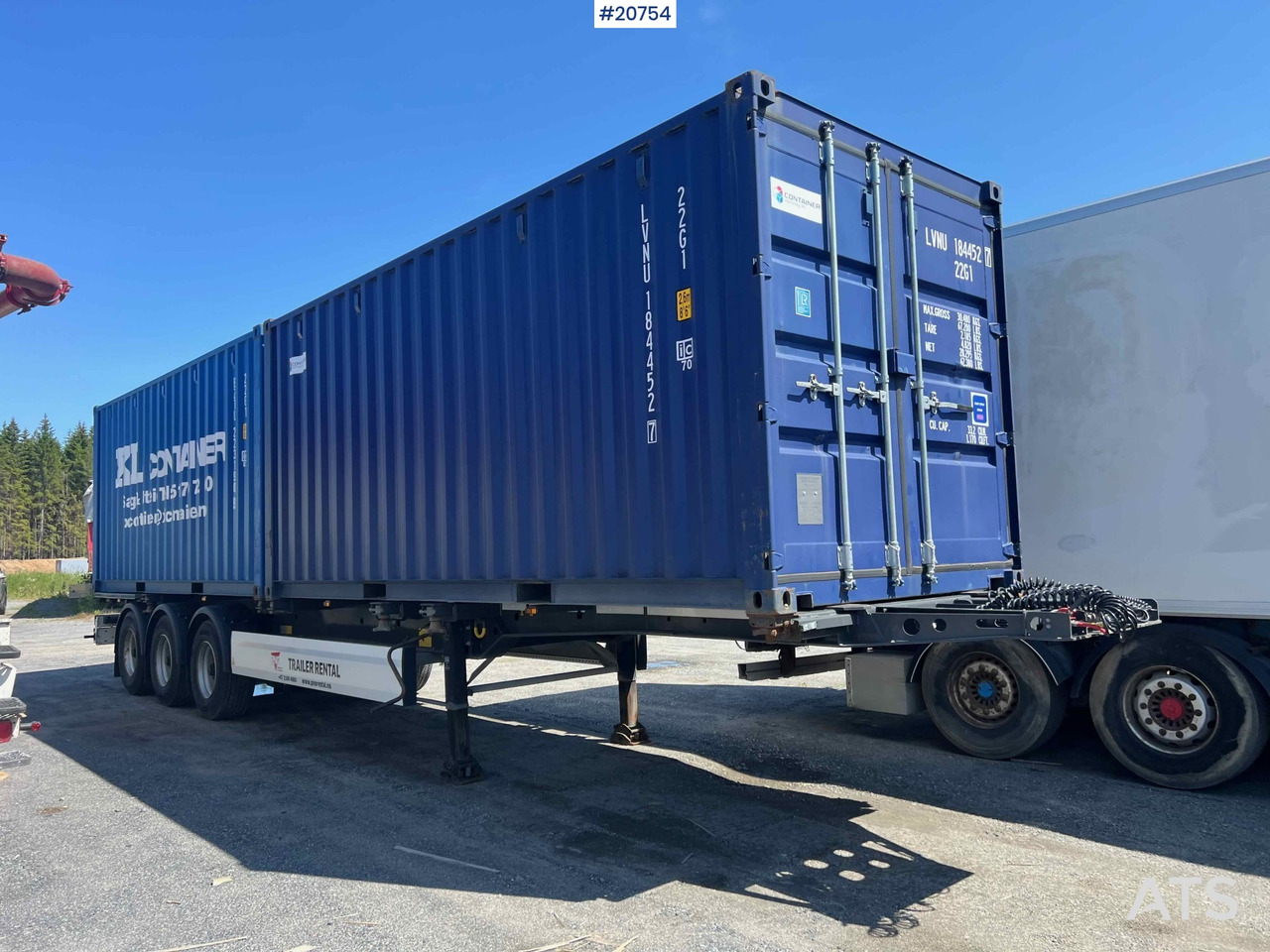 Krone containerhenger - Semi-reboque transportador de contêineres/ Caixa móvel: foto 2 Krone containerhenger - Semi-reboque transportador de contêineres/ Caixa móvel: foto 2