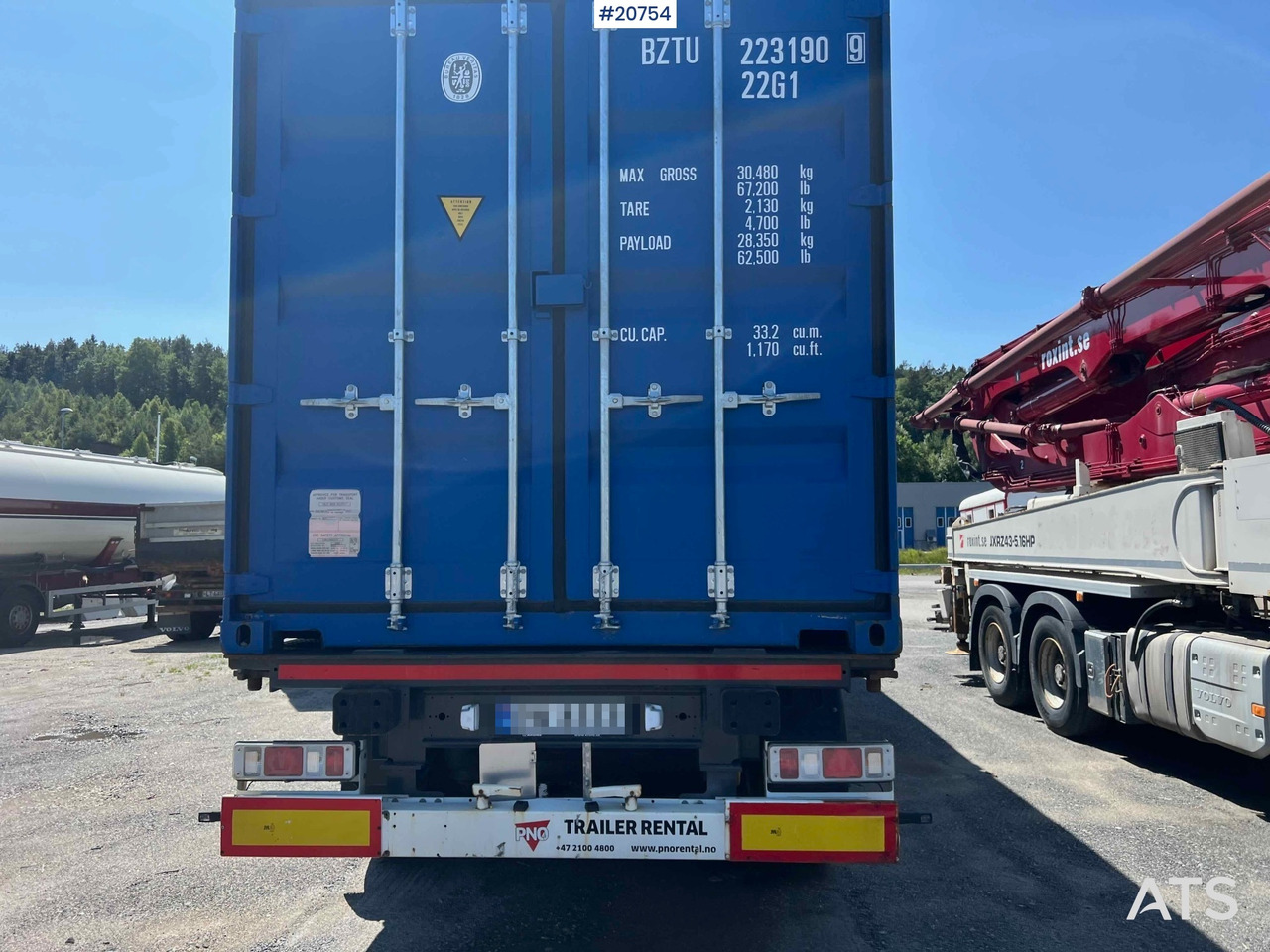 Krone containerhenger - Semi-reboque transportador de contêineres/ Caixa móvel: foto 5 Krone containerhenger - Semi-reboque transportador de contêineres/ Caixa móvel: foto 5