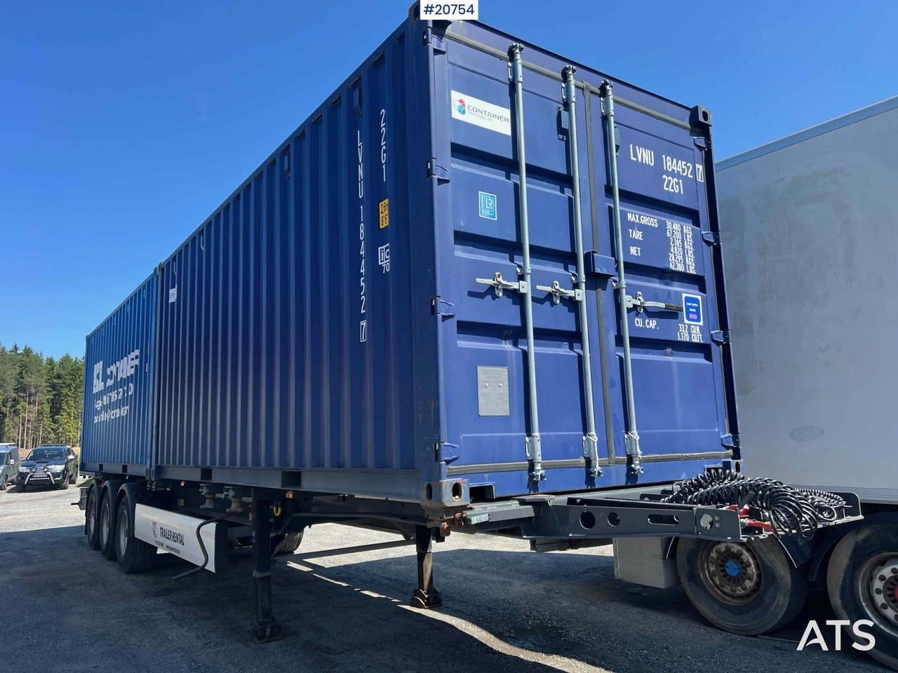 Krone containerhenger - Semi-reboque transportador de contêineres/ Caixa móvel: foto 1 Krone containerhenger - Semi-reboque transportador de contêineres/ Caixa móvel: foto 1