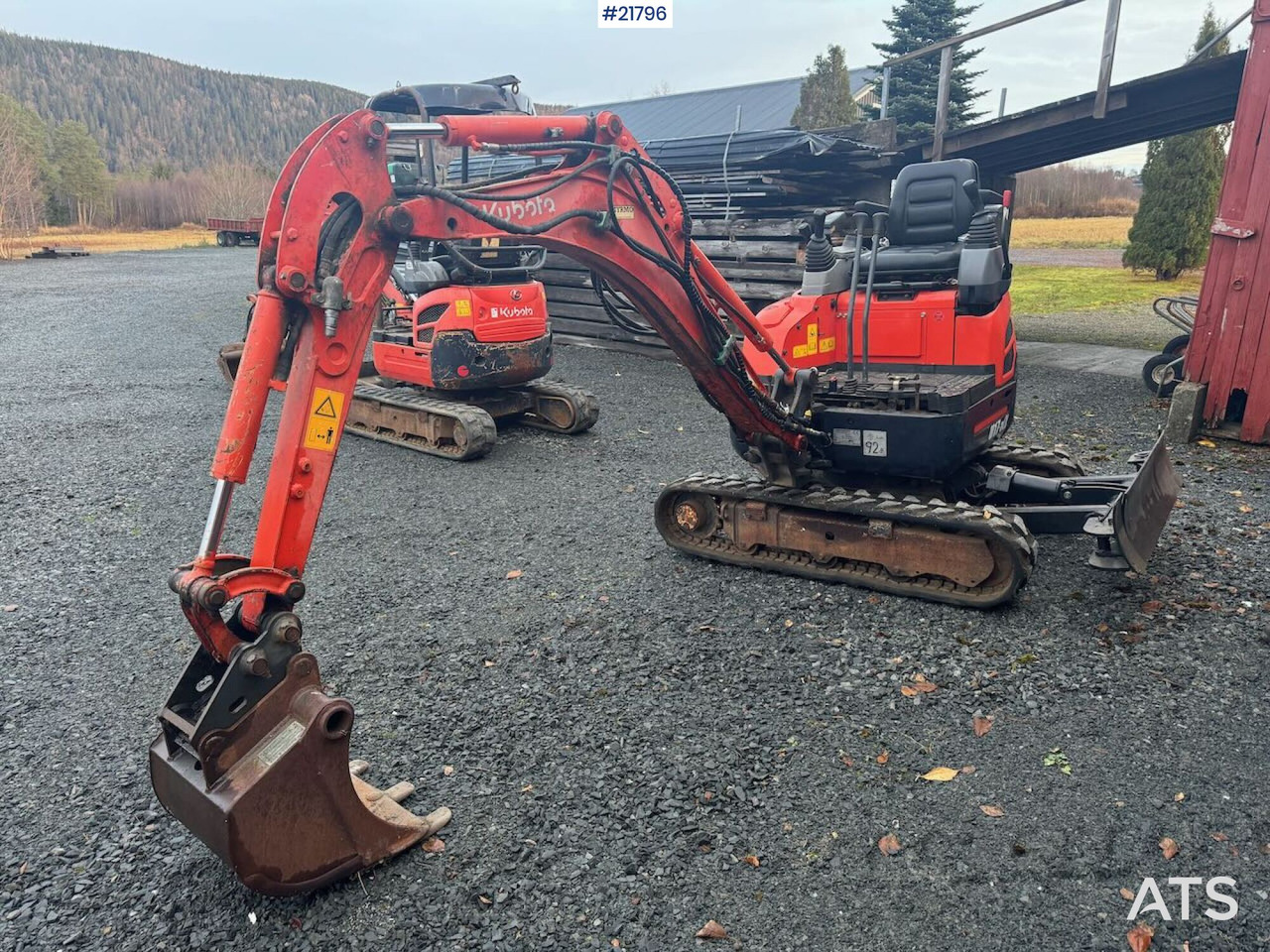 Kubota U17-3a Beltegraver m/ pusseskuffe. Spesialbygd for flytting med hellikopter. - Mini escavadeira: foto 4 Kubota U17-3a Beltegraver m/ pusseskuffe. Spesialbygd for flytting med hellikopter. - Mini escavadeira: foto 4