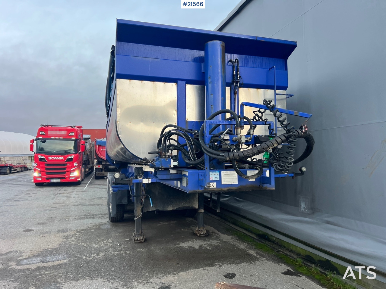 Reboque basculante Langendorf 3 akslet asfaltsemi m/ Hydraulsik kapell: foto 16