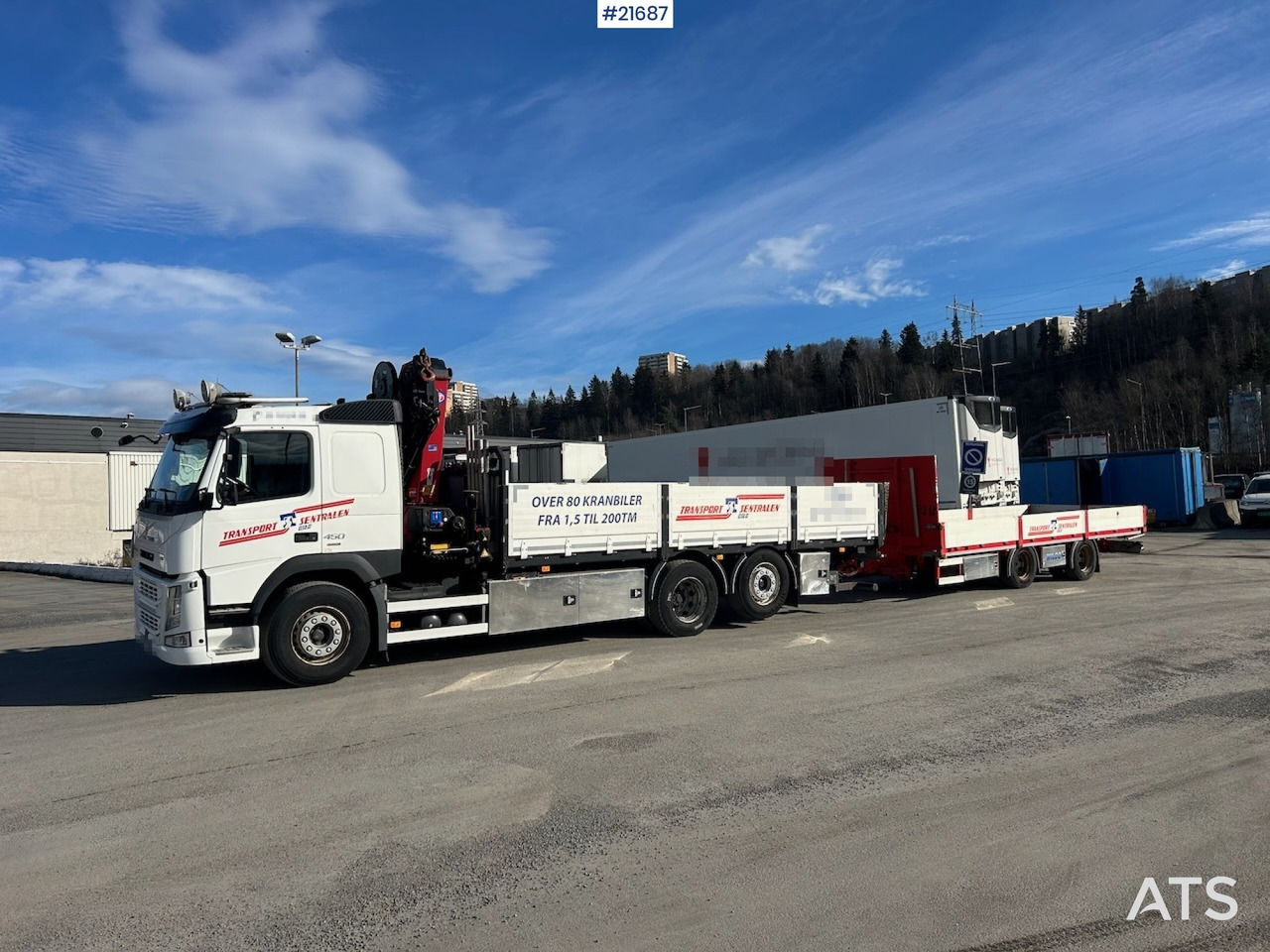 Volvo Volvo FM450 Kranbil m/ 21 t/m HMF kran og Løftelem. 194 000 km! - Camião grua: foto 2 Volvo Volvo FM450 Kranbil m/ 21 t/m HMF kran og Løftelem. 194 000 km! - Camião grua: foto 2