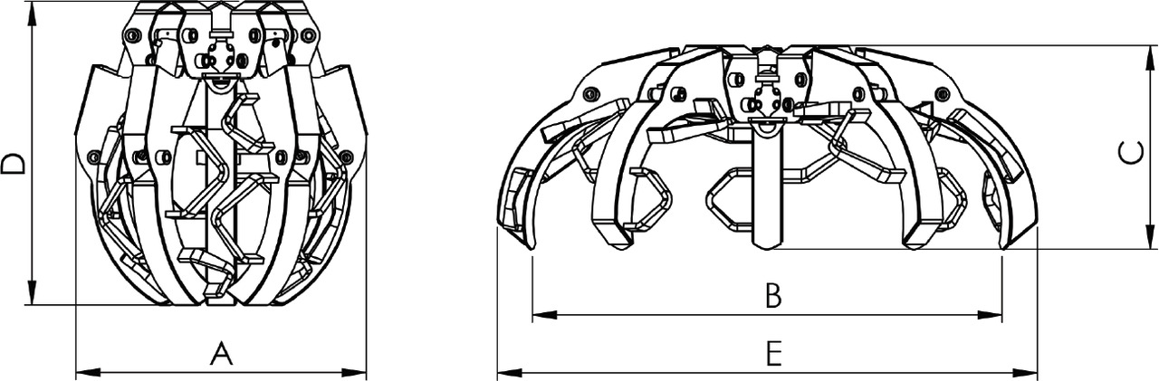 Polyp grabs for sawn timber PLP-W 290/5 - Garra por Grua para camião: foto 3 Polyp grabs for sawn timber PLP-W 290/5 - Garra por Grua para camião: foto 3